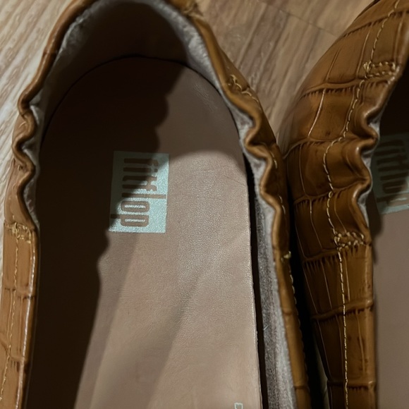 Fitflop Allegra Crocodile Embossed Leather Flats - Picture 6 of 10